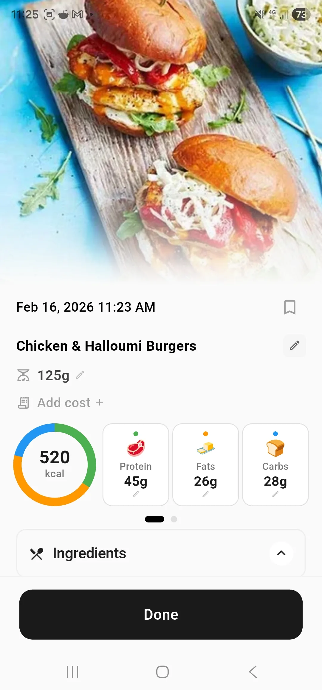 HUD+ meal scan