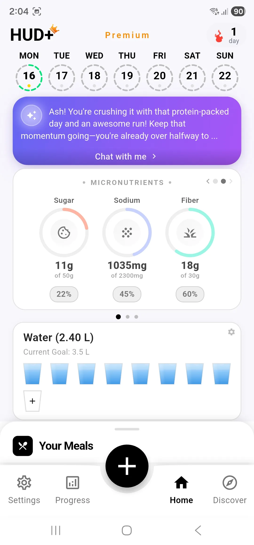 HUD+ nutrients